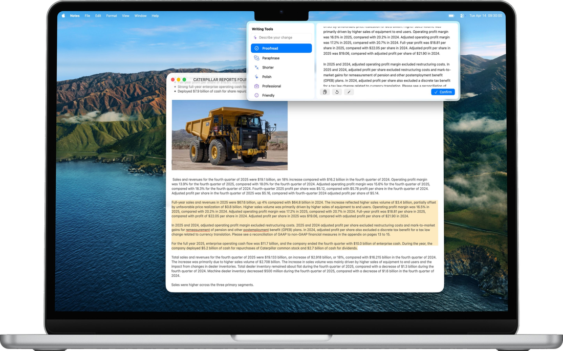 WriteFlow on MacBook — refine your writing with intelligent tools