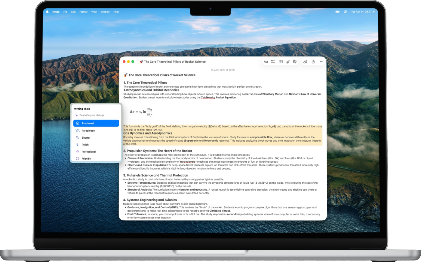 WriteFlow Writing Tools panel on macOS with 70+ ready-to-use prompts